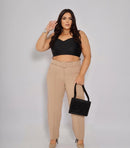 Calça Alfaiataria Plus size com cinto