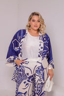 Conjunto Plus size Chic Calça e Kimono verão