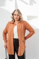 Camisa Parka tamanhos grandes plus size feminina manga longa