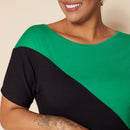 Vestido Longo de Malha Verde Feminino Colorido