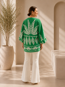 Cardigan Kimono Plus Size Soltinho Verde