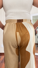 Conjunto Plus size Chic  Calça e Kimono Caramelo