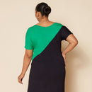 Vestido Longo de Malha Verde Feminino Colorido