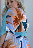 Vestido plus size longo decote em V