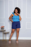 Cropped Plus Size de Laíse Azul Royal claro