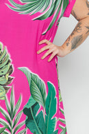 Vestido plus size curto casual