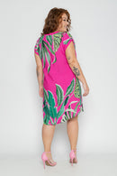 Vestido plus size curto casual