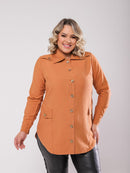 Camisa Parka tamanhos grandes plus size feminina manga longa