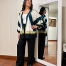 Conjunto Kimono Estampado de Calça Preta – Elegância e Versatilidade do 44 ao 54