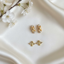 Kit de Brincos Dourados com Zircônia – Design Exclusivo e Significado