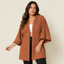 Kimono Alongado em Malha de Tricô com Cinto – Plus Size