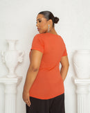 Blusa feminina plus size em malha com brilho