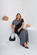 Vestido longo plus size de malha em viscolycra que não marca