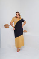 Vestido longo plus size em viscolycra com brilho