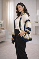 Conjunto Kimono Estampado de Calça Preta – Elegância e Versatilidade do 44 ao 54