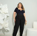 Calça Alfaiataria Plus size com cinto