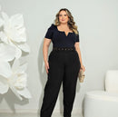 Calça Alfaiataria Plus size com cinto