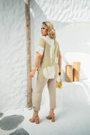 Camisa plus size estampada em viscose elegante